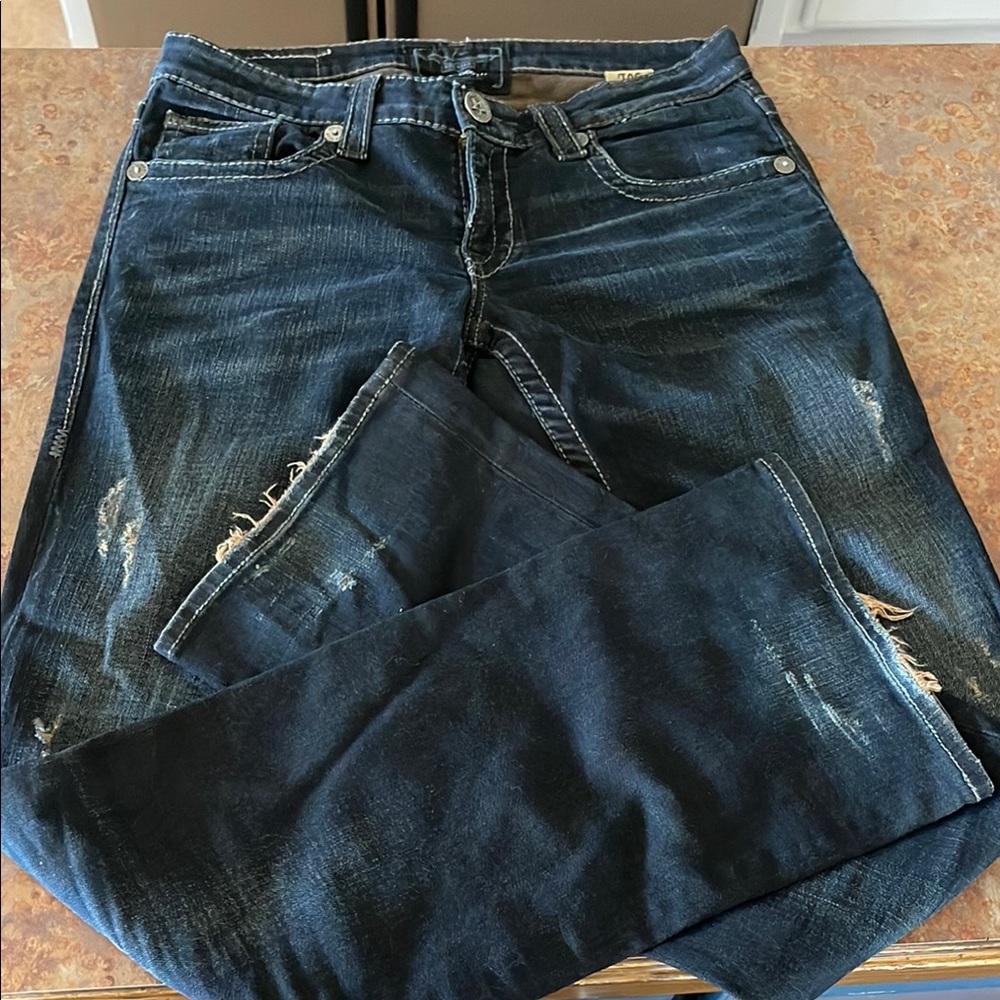 Big Star Distressed Blue Jeans